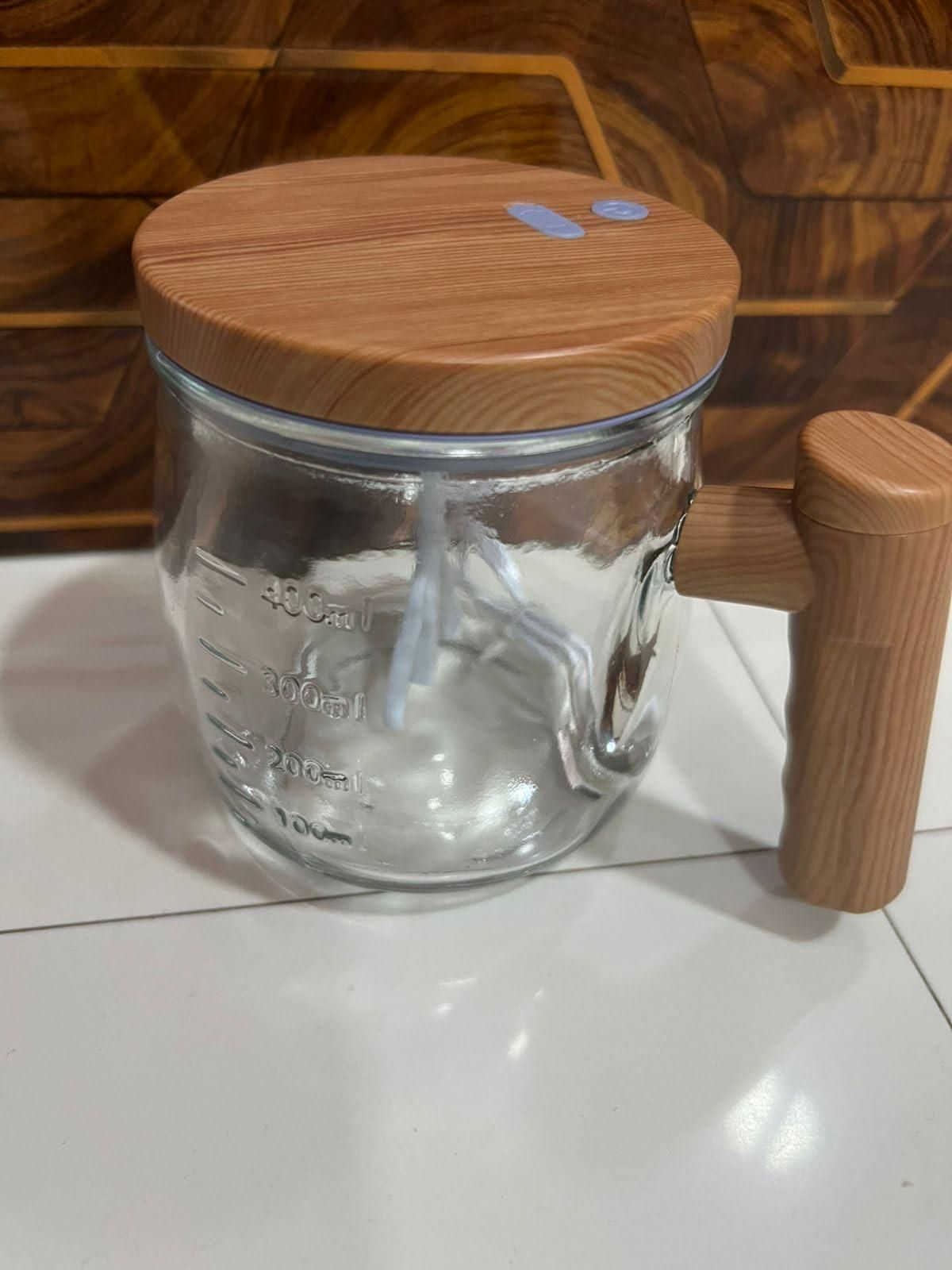 Automatic Self-Stirring Coffee Mixing Cup – 400ml Glass Mug with Built-In Stirrer | Easy Mixing for Coffee, Tea & Beverages (Pack of 1)