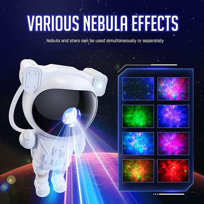 Astronaut Galaxy Projector with 360° Magnetic Head Rotation & Remote Control – Starry Night Light for Bedroom & Decor (Multicolor)