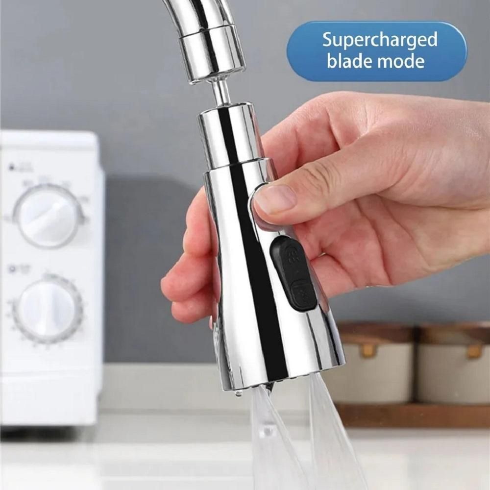 3-Mode Kitchen Sink Faucet – Stainless Steel Tap with Dual Spray Options & Upright Handle | Chrome Finish | High Flow Rate (700g)