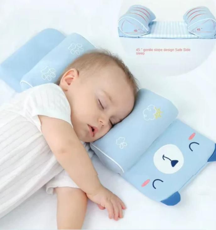 Baby Shaping Head Support Pillow – Soft Fabric Cushion for Newborns & Infants | Ergonomic Design for Flat Head Prevention (Multicolor)