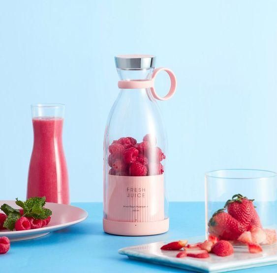 Portable Mini Juice Blender – USB Rechargeable Juicer Bottle | 380ml Travel Mixer for Smoothies & Shakes (Multicolor)